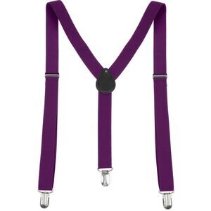 Suspenders Metal Clips Adjustable Elastic Band Y Shaped Suspender Bright Red